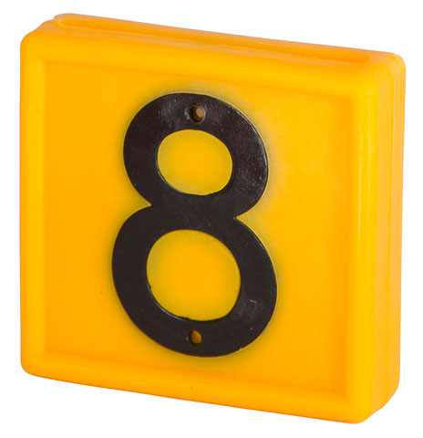 Номерной блок 8, жёлтый