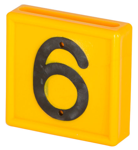 Номерной блок 6 или 9, жёлтый
