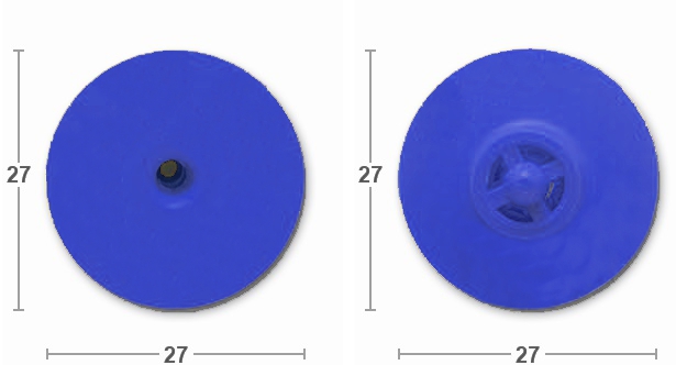 Бирка ушная MULTI flex R/R d27 TMP, синий