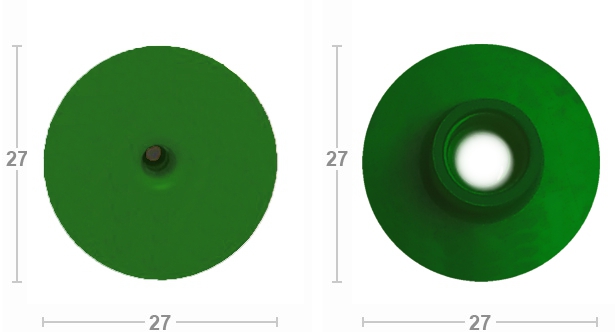 Бирка ушная MULTI flex R/R d27 TMP, открытая, зелёная