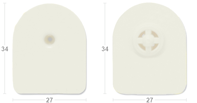 Бирка ушная MULTI flex P/P 27x34 TMP, белая